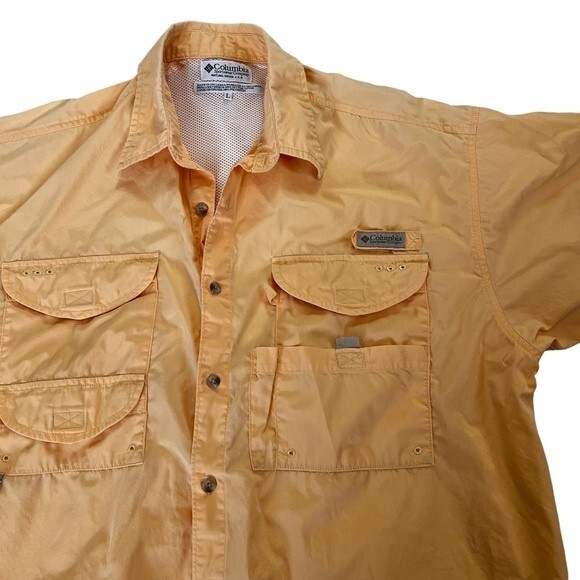 Columbia PFG Performance Fishing Gear Large Utility Shirt Short Sleeve - Picture 4 of 14